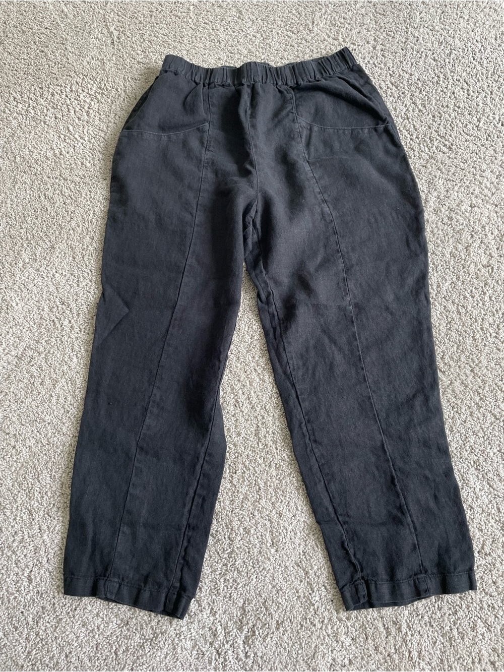 MATE the Label Black 100% Linen Pants Womens Size Large